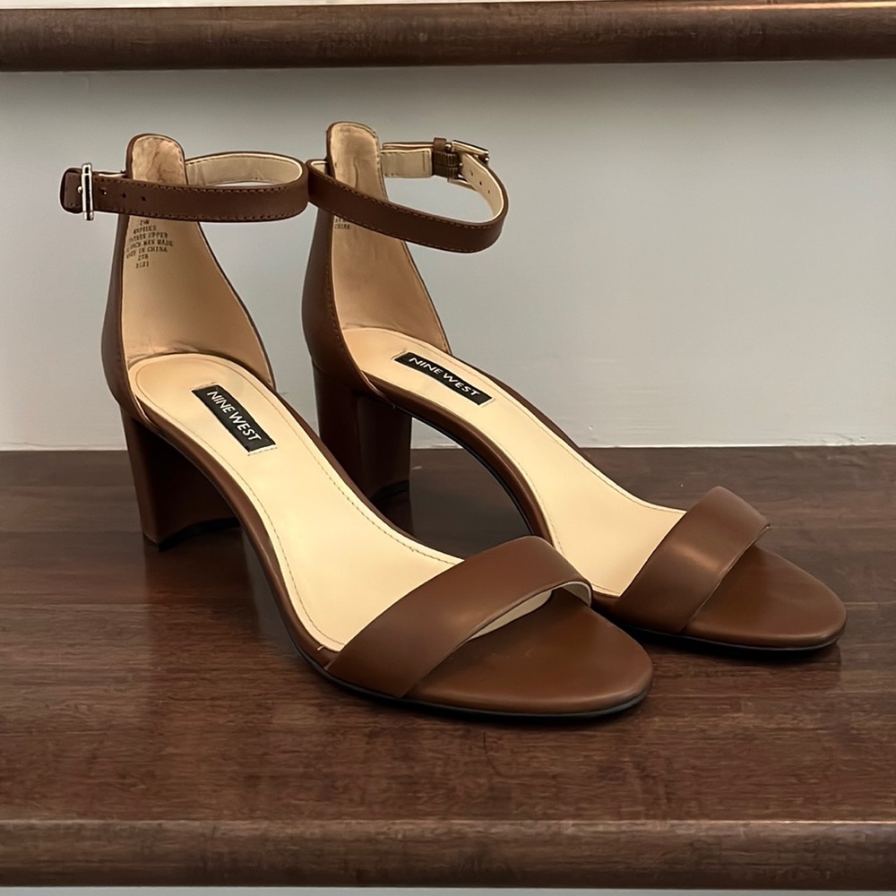 Nine West Pruce Ankle Strap Block Heel Sandal